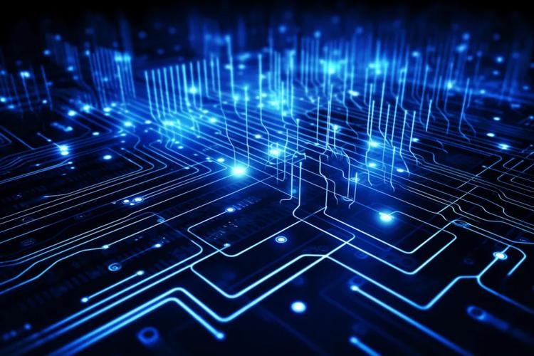创意科学科技互联网数据芯片背景图